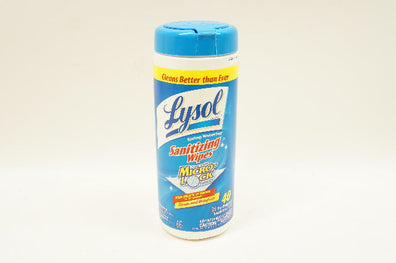 Lysol Spring Waterfall Sanitizing Wipes Micro-Lock Fibers, Towelettes 7in.x8in.
